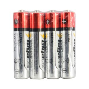 باطری نیم قلم ساده گیگاسل مدل GIGACELL شیرینگ 4 عددی