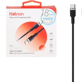 کابل شارژ فست Hatron Type-C To Type-C مدل HC185CC - آبی تیره