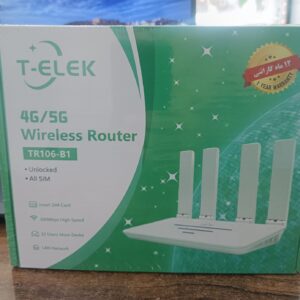 روتر 4G رومیزی T-ELEK مدل TR106-B1 بدون قفل شبکه با آنتن خارجی