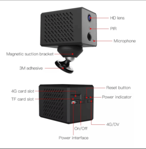 O-KAM Mini Cube SIM Camera 1080p مینی دوربین مکعبی سیمکارتی O-KAM با کیفیت 1080p و دید در شب